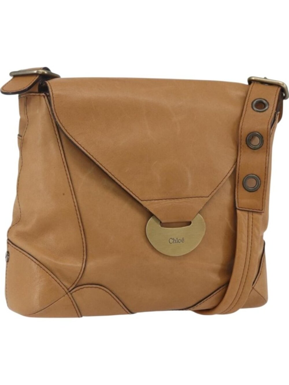Chloe Shoulder Bag Leather Beige